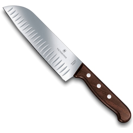 Swiss Army Brands 2023 Victorinox 41527 Kitchen Wood Santoku 7In Granton Blade, 10.75In Width At Handle Wood *Net* VIC-6.8520.17